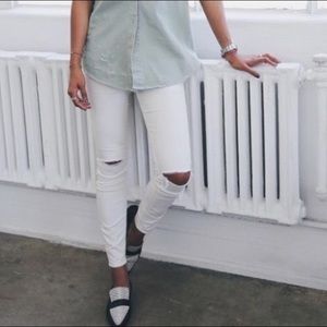 Free People white skinny jeans